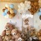 50 Pack Blue and Brown Balloons (12 Inch) – Premium Coffee & Dusty Blue Latex Balloons for Teddy Bear Baby Shower – Rustic Boho Decorations for Boy’s Birthday, Wedding & Backyard Gathering – Thickened Party Balloons Bulk